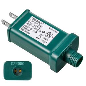 lot 7476 image: Enhon 29V LED Power Supply, UL Certification LED Transformer Replacement Class 2 Power Supply, Low Voltage Transformer US Plug Adapter for Christmas Tree Light and LED String Light, Green(Ts-8w29v)