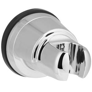 lot 7483 image: Hibbent Vacuum Suction Cup Shower Head Holder, Removable Shower Head Bracket, Height Adjustable Shower wand Holder & Wall Mount ABS Plastic Suction Holder for Handheld Shower Head, Chrome Finish