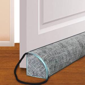 lot 7484 image: QUOLIX Door Draft Stopper, 36 Inch Triangular Door Draft Stoppers for Bottom of Door, Insulation Noise Cold Air Stoppers Door Sweeps with Hook Loops, Windproof Guard Seal for Doors and Windows