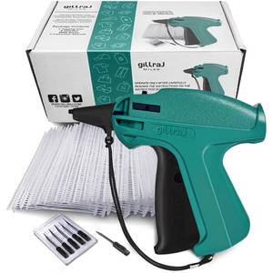 lot 7486 image: GILLRAJ Price Tagging Gun for Clothing 1000pcs 2 Long Barbs & 6 Needles, Hang Tag Attacher Gun for Retail Consignment Garage Yard Sale (Not a Stitch Gun)