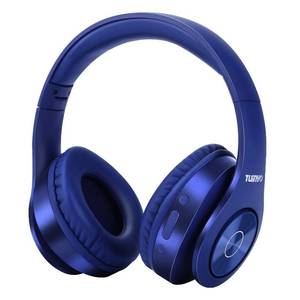 lot 7488 image: TUINYO Bluetooth Headphones Wireless, Over Ear Stereo Wireless Headset 40H Playtime with Deep Bass, Soft Memory-Protein Earmuffs, Built-in Mic Wired Mode PCCell PhonesTV-Dark Blue
