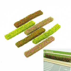 lot 9445 image: 12 Pcs Miniature Shrub Strips Static Shrub Vegetation Groups Bush Model Static Scenery Model Aritificial Plants for DIY Architecture Building Model Railway Train Diorama Garden Scenery Landscape