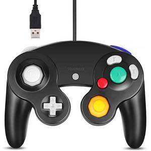 lot 9453 image: Arrocent GC Controller, Replacement for Gamecube Controller, Compatible with Wired USB Game Cube ControllerPC Windows 7 8 10 (Black)