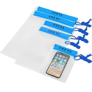 lot 9455 image: HEETA 5-Pack Clear Waterproof Dry Bag, Water Tight Cases Pouch Dry Bags for Camera Mobile Phone Maps, Kayaking Boating Document Holder (Blue)
