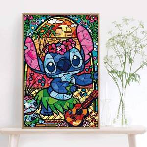 lot 9459 image: Kimily DIY Paint by Numbers for Adults Kids Paint by Numbers DIY Painting Acrylic Paint by Numbers Painting Kit Lilo Stitch Home Wall Living Room Bedroom Decoration Lilo and Stitch