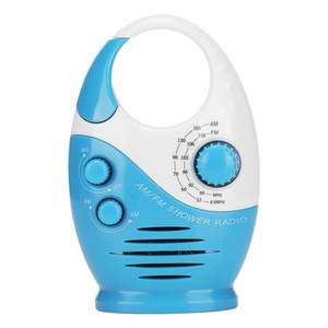 lot 9460 image: Portable AMFM Digital Radio, Waterproof USB Rechargeable Multifunctional Shower Speaker Radios Player, Suitable for Home Office Outdoor Travel