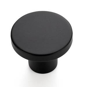 lot 9506 image: Ravinte 7 Pack Matte Black Cabinet and Drawer Knobs - 1-15 Inch Round Pulls for Kitchen, Dressers and Closets