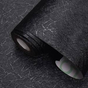 lot 9508 image: Black Peel and Stick Wallpaper Silk Embossed Self Adhesive Removable Wallpaper Black Wallpaper Black Contact Paper Black Wrapping Stickers Paper Shelf Liner Vinyl Film 15.7 x 118