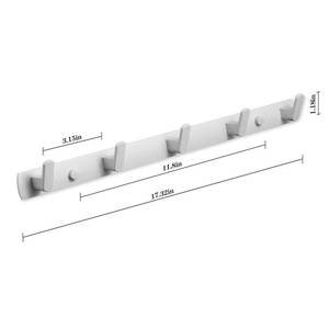lot 9515 image: Fecraf Coat Racks Wall Mounted White, Wall Hook Heavy Duty, White Modern Coat Rack Hooks for Wall, Wall Rack with Hooks for Bags Hat, Hooks for Hanging Towels Bathroom Hooks, Solid Aluminum