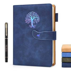 lot 10481 image: Fanery Sue Journal for Women Refillable Journal for Writing A5 Tree of Life Leather Journal with Pen & Magnetic Buckle, College Ruled 200 Lined Pages 100GSM Faux Leather Hardcover Notebook (Ink Blue)