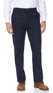 lot 10485 image: Soojun Mens Classic Fit Wrinkle Resistant Comfort Waist Flex Pant, Navy, 42Wx32L