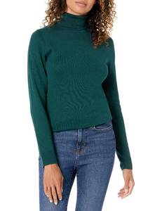 lot 12001 image: Amazon Essentials Womens Classic-Fit Lightweight Long-Sleeve Turtleneck Sweater Forest Green, Medium