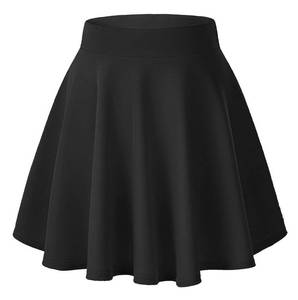 lot 12016 image: Urban CoCo Womens Basic Versatile Stretchy Flared Casual Mini Skater Skirt (Medium, Black)