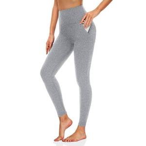 lot 12022 image: MOREFEEL Leggings with Pockets for Women, High Waisted Tummy Control Workout Hip Lift Yoga Pants Activewear SM Gray
