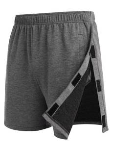 lot 12024 image: Deyeek Tear Away Shorts for Men Breakaway On Shorts Athletic After Post Hip Knee Surgery Recovery Shorts with Pockets Dark Grey Large