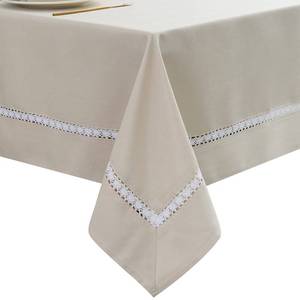 lot 12025 image: EHouseHome Heavy Duty Fabric Tablecloth with White Lace-WaterproofWrinkle FreeStain ResistantOil Proof-for Dining,Indoor&Outdoor,Wedding,Holiday,Nature,Square 52x52Inch