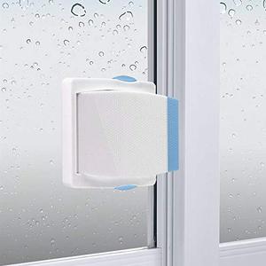 lot 12033 image: Sliding Glass Door Child Lock - OKEFAN 3 Pack Baby Safety Slide Window Locks for Kids Proof Patio Closet Doors No Drilling Tools Needed (Blue)