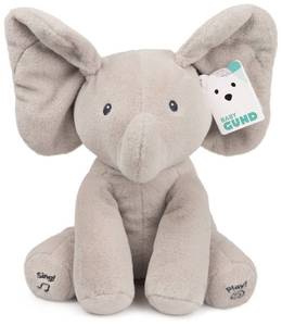 lot 49270 image: Baby GUND Animated Flappy the Elephant Plush, Singing Stuffed Animal Baby Toy for Ages 0 and Up, Gray, 12