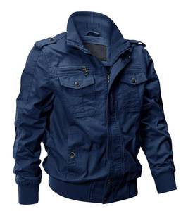 lot 49294 image: EKLENTSON Military Jacket Men Bomber Jacket Men Jacket Army for Men Army Green Jacket Fall Jacket Men Denim Blue XL