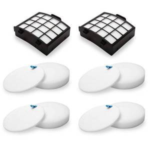 lot 49297 image: Colorfullife AZ2002 Vacuum Filter Replacement Kit for Shark Vertex DuoClean PowerFin Upright Vacuum AZ2000, AZ2000W, AZ2002, Replace XHFAZ2000, XFFKAZ2000, 2 Post-Motor Filters, 4 Foam Felt Filters