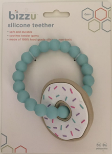 lot 7481 image: Bizzu Silicone Donut Baby Teether