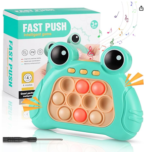 lot 9493 image: Fast Push Game Fidget Toys, Upgraded Flashing Handheld Game Sensory Toys for Kids, Light up Pop Game Sensory Fidget Stem Toys for Kids Ages 3-12 for Boys and Girls, Birthday Gift