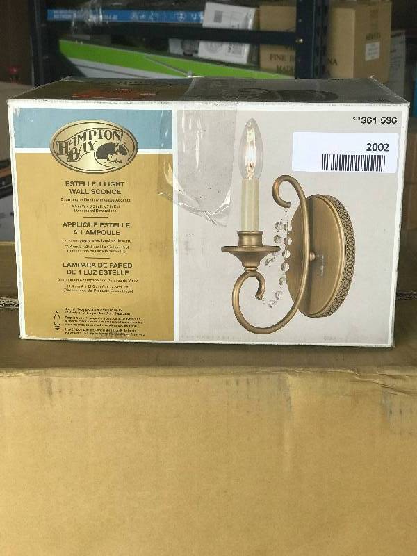 lot 2002 image: New in box Wall Sconce light fixture