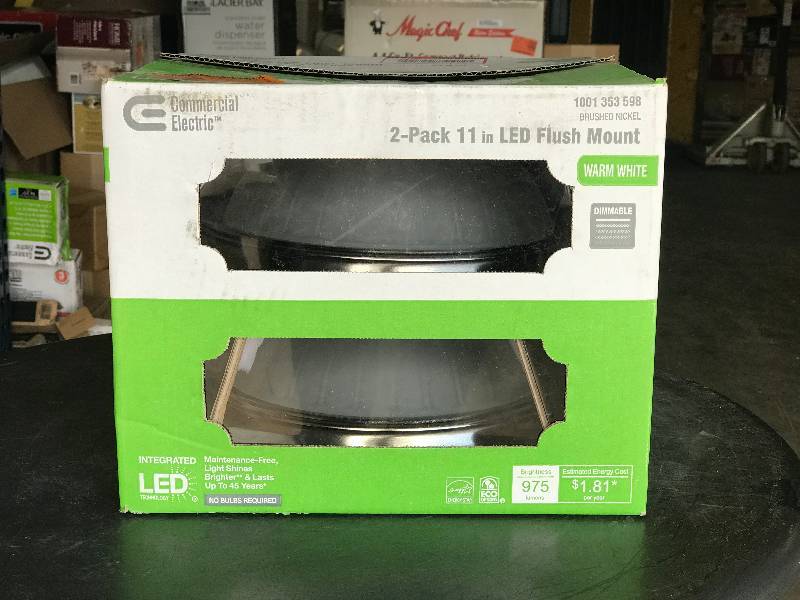 lot 2031 image: 11 LED flush mount light fixture - 2 Pack