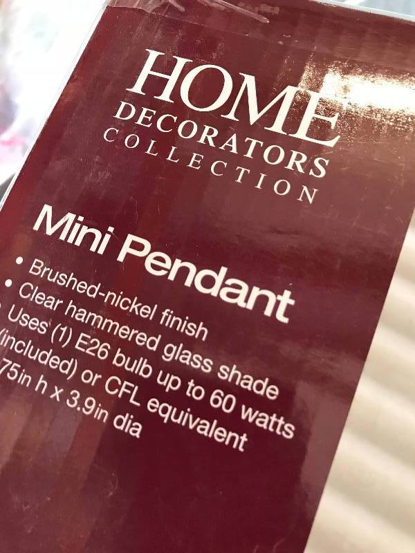 lot 2036 image: New in box mini pendant light fixture