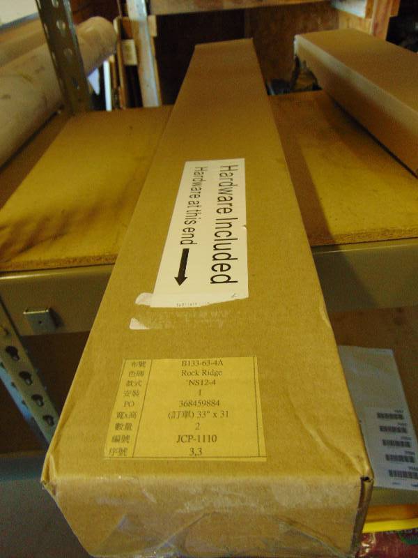 lot 7047 image: (1) pull-down window shades, 33 x 31, Rock Ridge color (tan)
