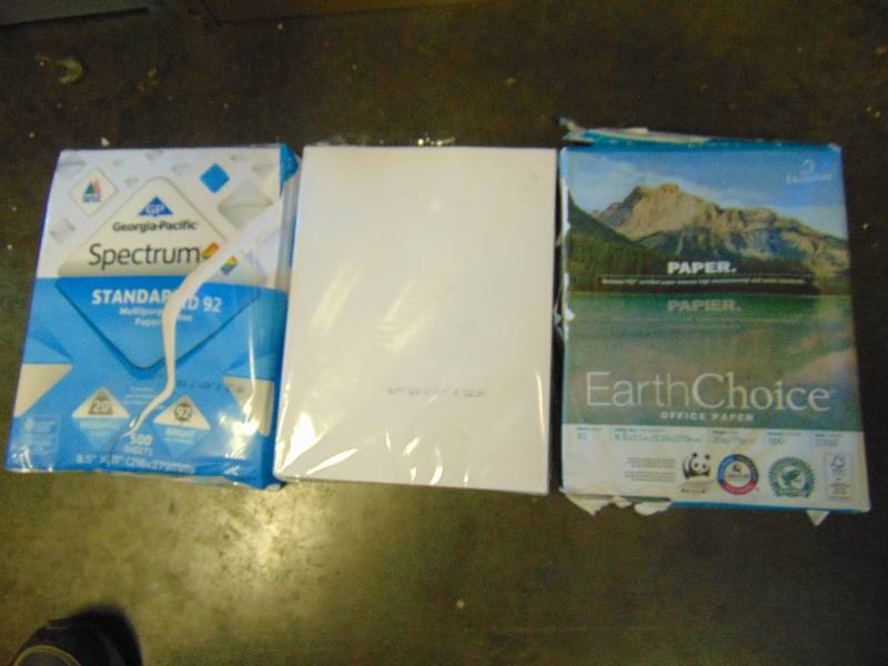 lot 7085 image: (3) reams brite white copy paper, 20 lb, mixed brands, 8-12 x 11