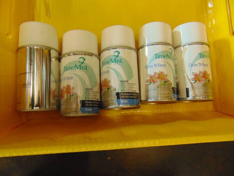 lot 7097 image: (5) cans Time Mist Clean n Fresh Premium Air Freshener for automatic dispensers