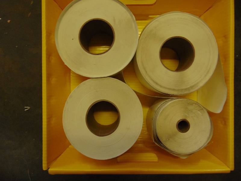 lot 7106 image: Mixed lot of Thermal Labels (3) 4 x 6, approx 500 labels, large core (1) 4 x 6, approx 500 labels, small core