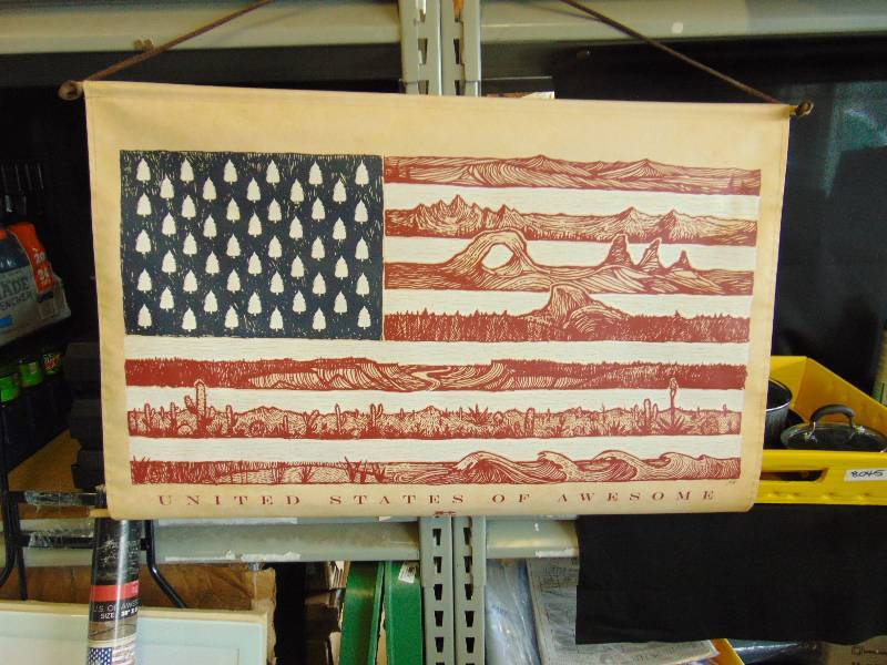 lot 7143 image: United States of Awesome banner, 36 x 24