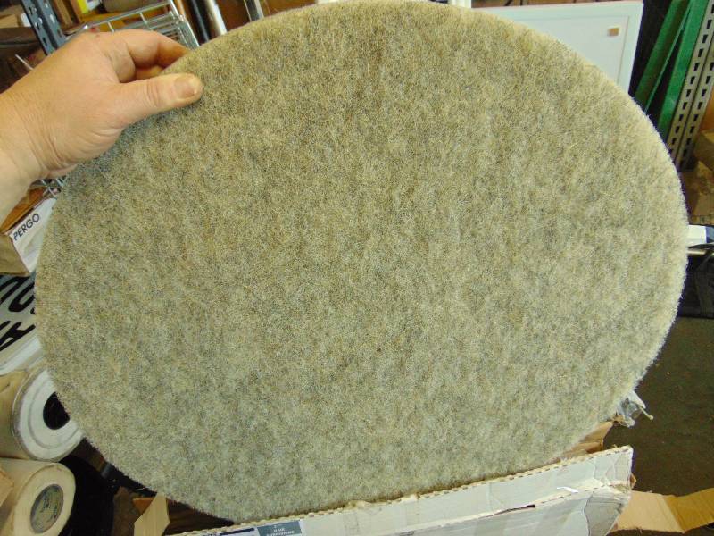 lot 7157 image: (2) ct. lot Unitex Floor Pads, Hair Burnishing, 27 diameter w 14 center hole