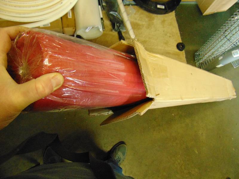 lot 7160 image: (1) roll Stumpf Gossamer, 60 x 100 yards, red