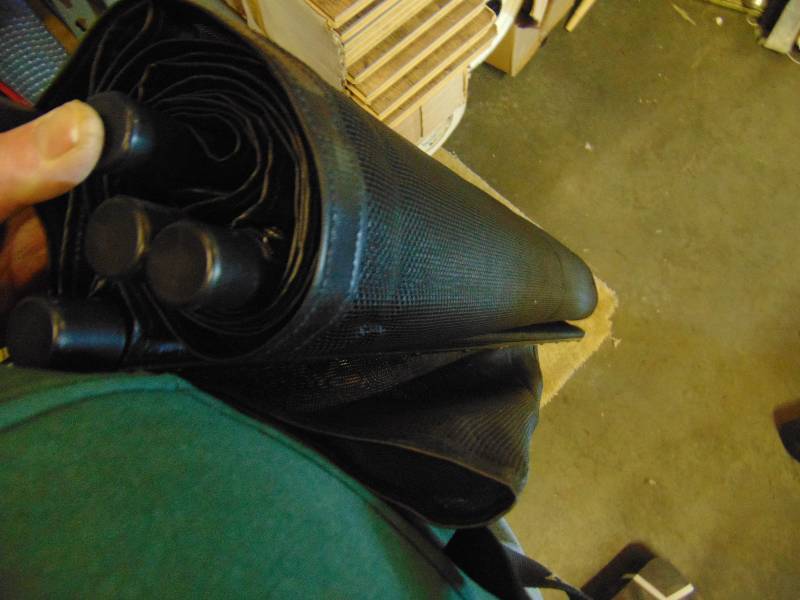 lot 7168 image: Large Nylon Fiber mesh with poles, 11 x 4