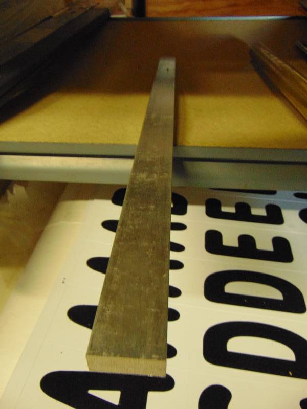 lot 7184 image: (1) piece Flat Aluminum bar stock, 24 x 1-14 x 12
