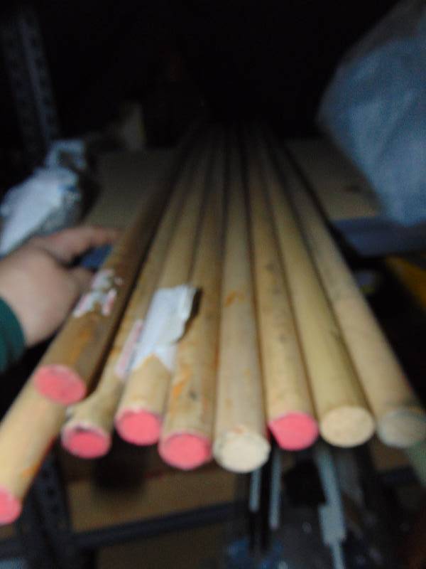 lot 7204 image: (9) ct. lot Poplar Wooden Dowel rods, 48 x 1