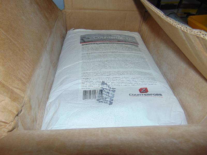 lot 7206 image: Counterform White Concrete Counter top Mix, 50 lb bag