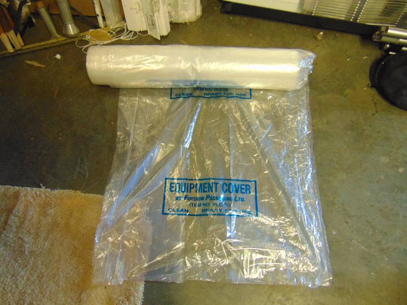lot 7207 image: (1) roll of plastic equipment cover, perforated, 28 x approx 50 yards