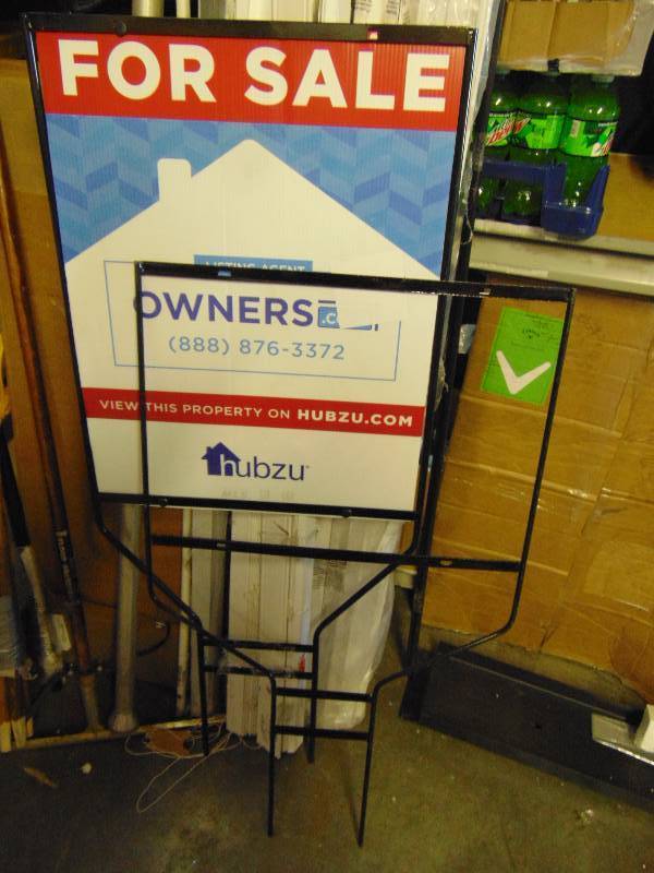 lot 7210 image: (2) ct. lot metal sign holders (1) 43 x 24, (1) 53 x 22