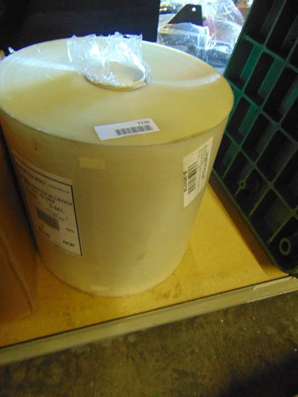 lot 7230 image: (1) roll Mapl Match all stick Pet gloss, 5 mil, 13 x 2000
