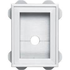 lot 7057 image: (1) box Mid-America Tapco split block mini-mounts for vinyl siding, 6-34 x 5, white, (10) per box