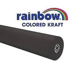 lot 7198 image: (1) roll Pacon Rainbow Duo-Finish Lightweight paper, 36 x 1000, black