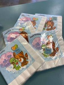 lot 1884 image: Vintage Carebear cousins napkin lot 16 packs total