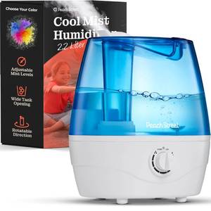 lot 1033 image: Cool Mist Humidifiers for Bedroom - 2.2L Water Tank, Baby, Office, Quiet Ultrasonic Air Vaporizer, Adjustable Mist Level, 360 Nozzle Rotation, Auto-Shut Off, Large Area Humidifier Easy Fill and Clean