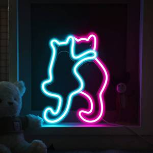 lot 1035 image: Kathfly Cat Neon Signs Lights Decor Dog Neon Light Animal USB Operated Decorative LED Neon Light Sign for Room Wall Table for Christmas Home Party Wedding Birthday Kids or Girls Room(Cute Cat)