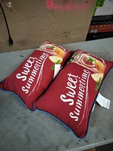 lot 1910 image: Set Of 2 Sweet Summertime Pillows