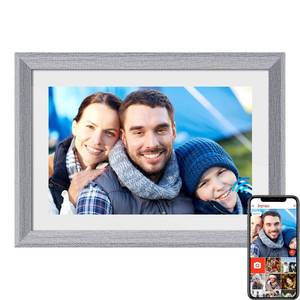 lot 1924 image: FRAMEO Digital Picture Frame WiFi 10.1 inch IPS Touch Screen HD Display,16GB Storage, Auto-Rotate,Easy Setup to Share Photos or Videos via Frameo APP - Retail $75.49
